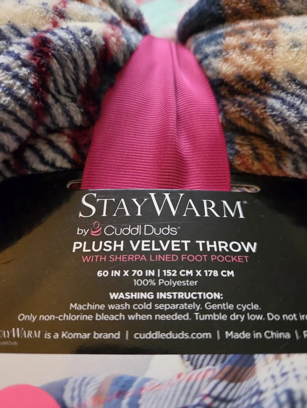 Cuddl Duds Cozy Plush Sherpa Blanket 60 x 70 Stay Warm Super Soft Luxury Throw
